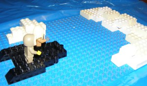 Bee and her Dad searching for Bernadette in Antarctica.