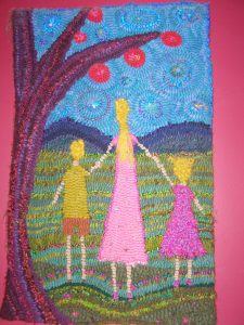 Laura made this rug of my kids for me a few years ago. My favourite. :)